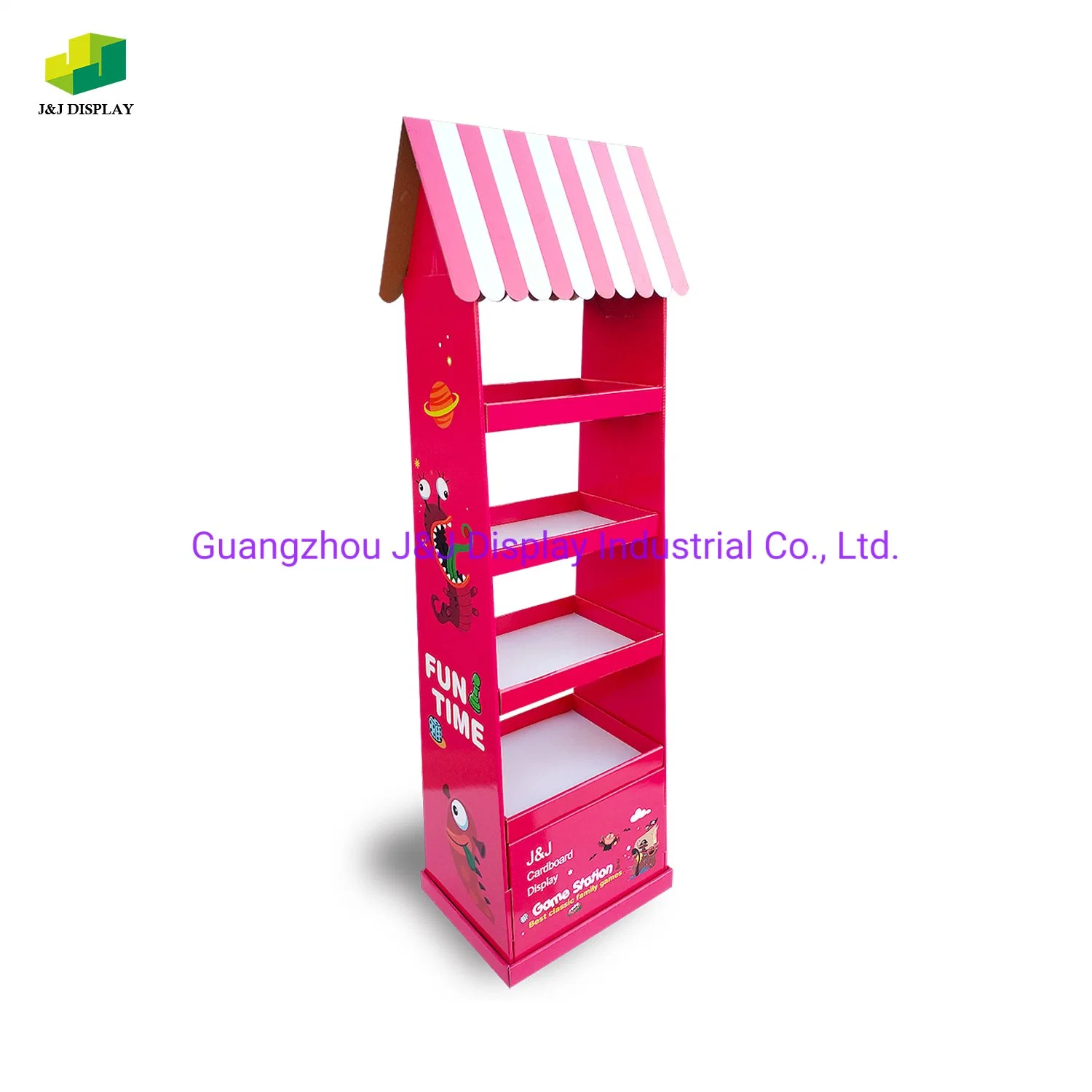 Customized Cardboard Corrugated Paper Promotion Retail Store Advertising Exhibition Pop Foldable Floor Display Stand for Double Mint