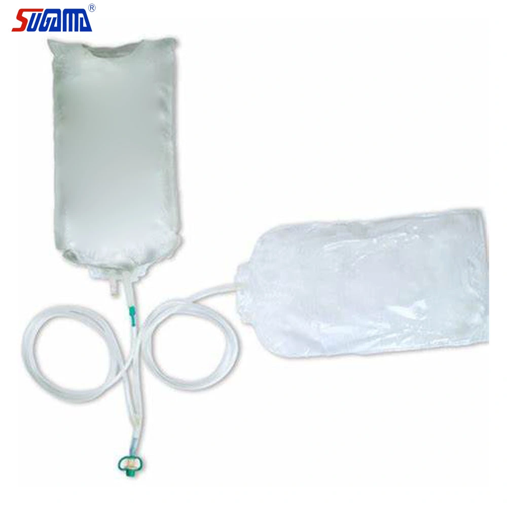 Одноразовый мешок для стока для диализа Peritoneal с двойной трубки