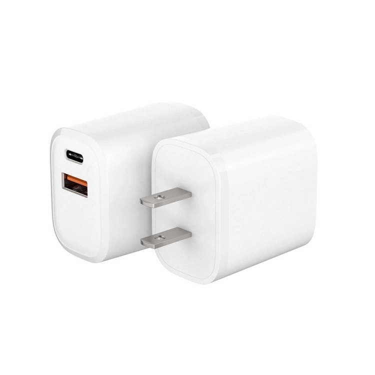 ETL Certified Pd 20W QC 3.0 USB a+C Fast Charging Block Type C USB a Wall Charger Dual Port Usbc Travel Charger