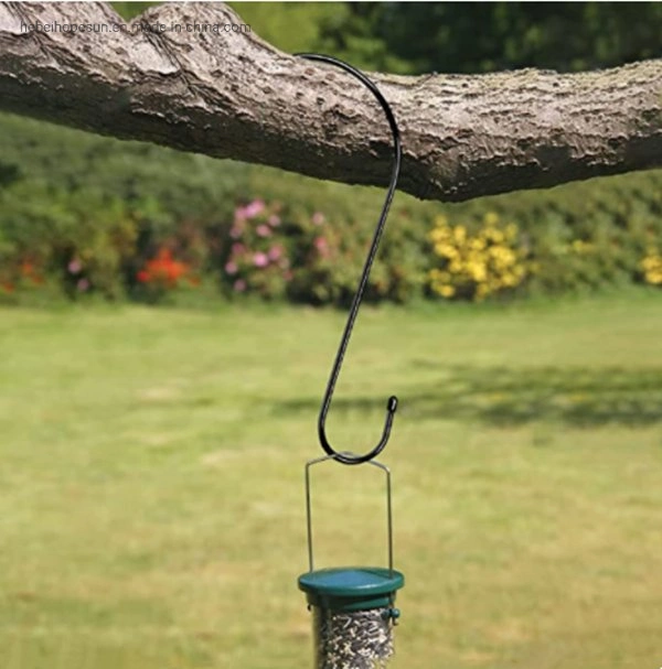 Cintres de clôture en acier à revêtement poudré pour plantes suspendues, mangeoires pour oiseaux, lumières