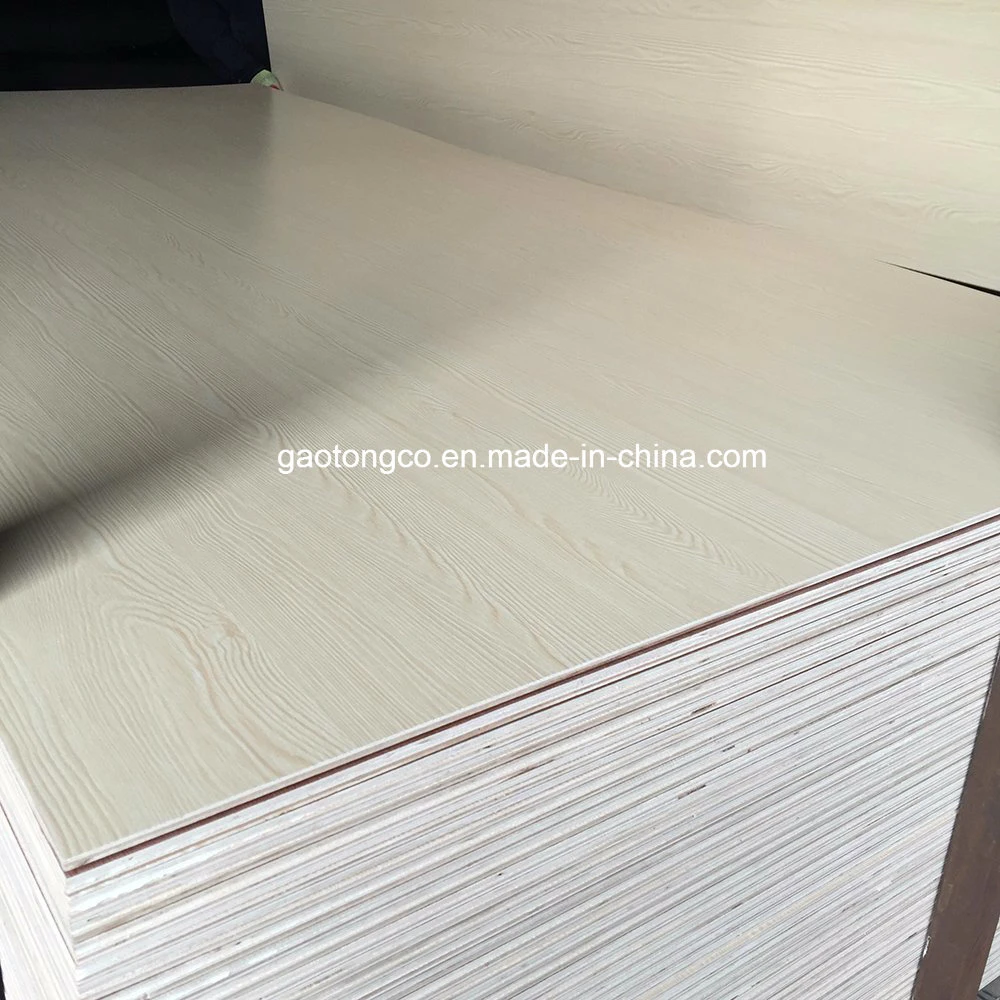 Furniture Use 18mm Thick Frosty White Melamine Paper Faced Plywood Board