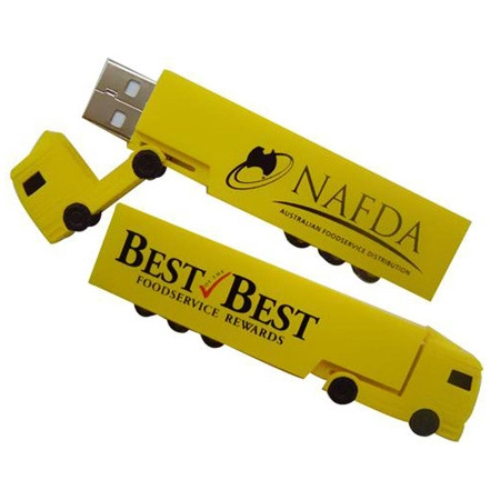 Custom Logo Creative USB Flash Drive Truck Shape, Promotional Gift USB