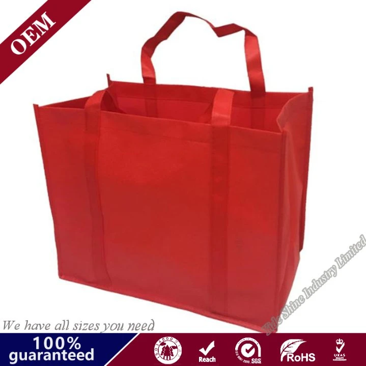 Bolsa no tejido de venta de vino caliente de promoción de la Navidad  Non-woven bolsas con asa de compras