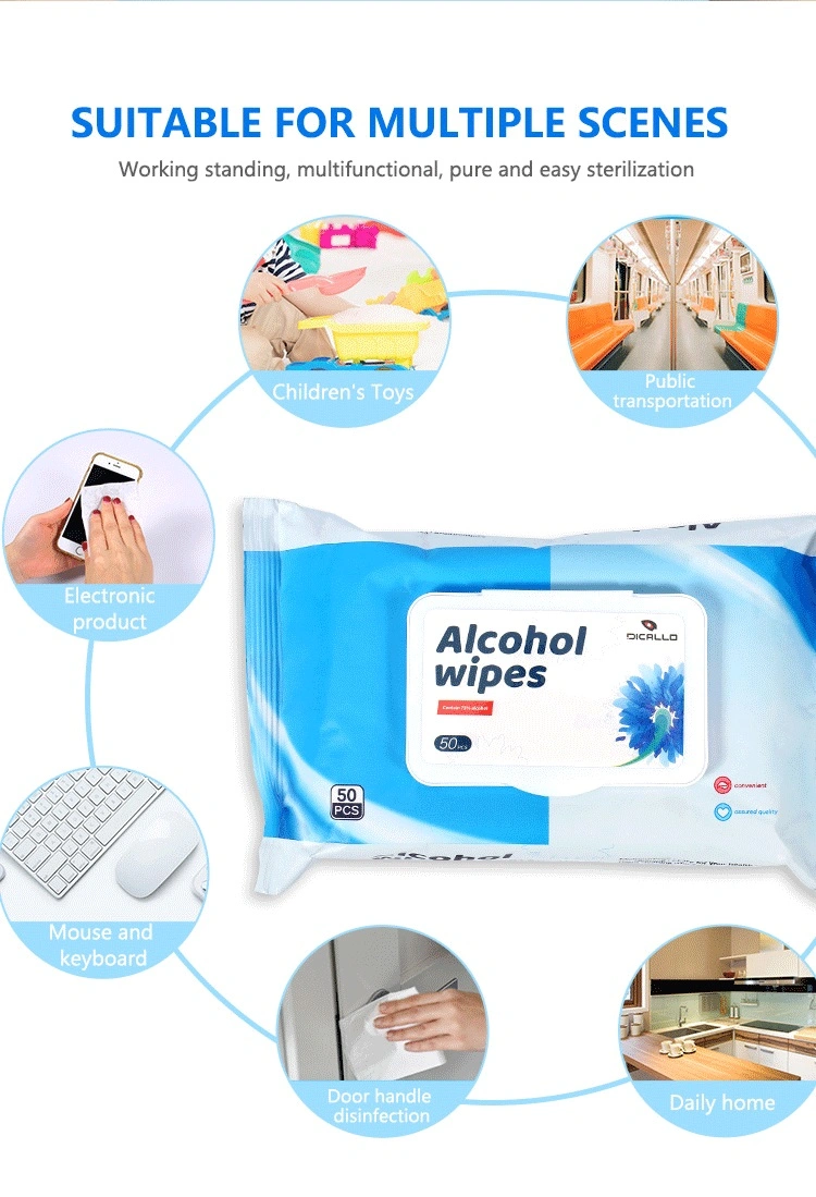 Antiseptic Disenfecting 75% Alcohol 10-120 PCS Gym Hand Sanitizing Household Cleaning Canister Wipes