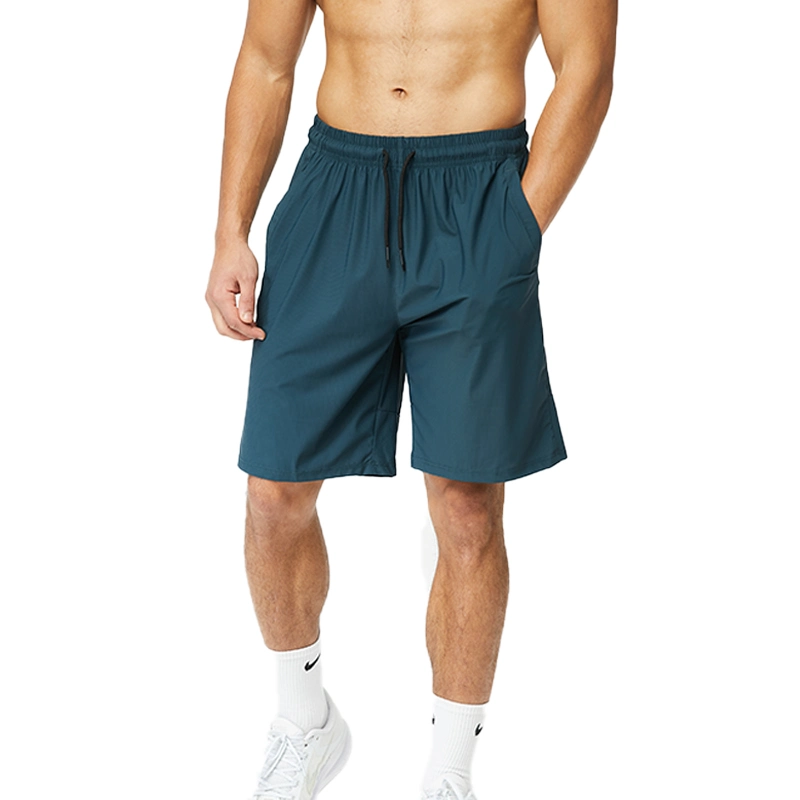 Nylon Mayorista/Proveedor pantalones cortos Deportes de secado rápido de los hombres tira reflectante versión en blanco la ejecución de la formación del hielo transpirable de seda personalizada 5 pulgadas gimnasio cortos