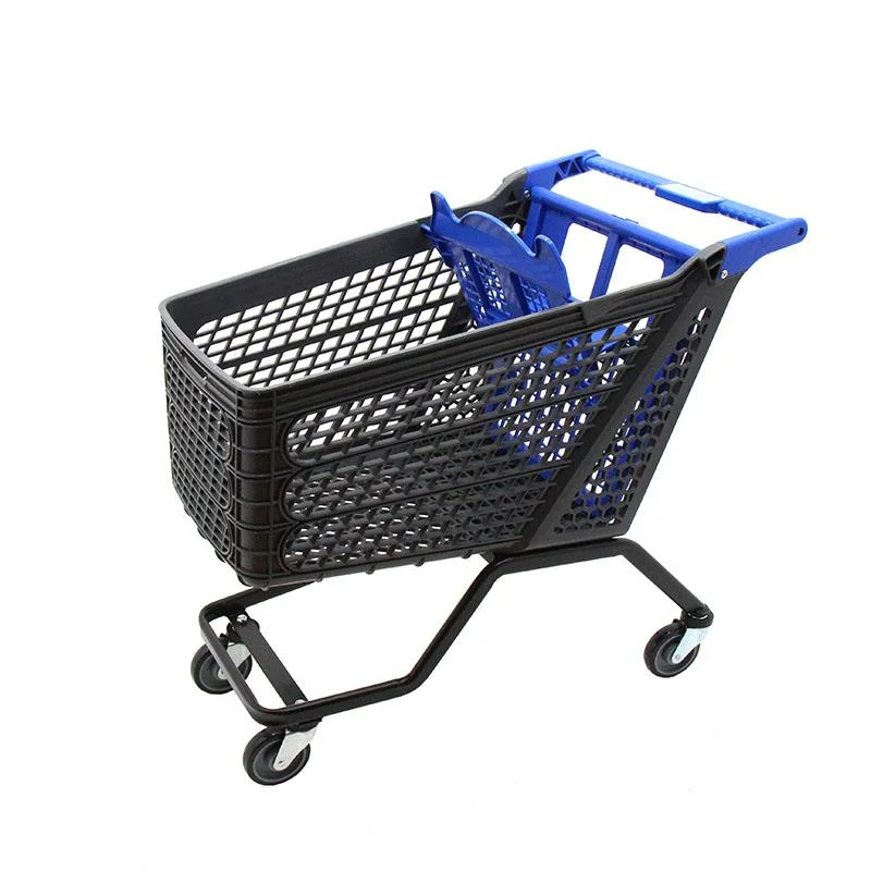 Nouveau design Pure plastique Push Shopping Trolley pour supermarché Boutique
