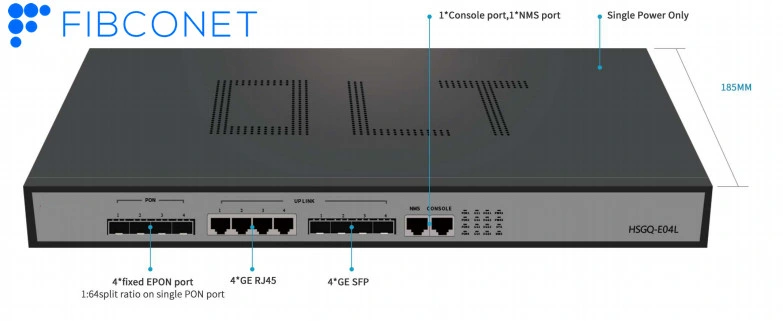 Terminal de ligne optique FTTH FTTX Intelligent 4 8 GPON/Epon Gepon OLT 100m/1000m Olt. Fibre optique