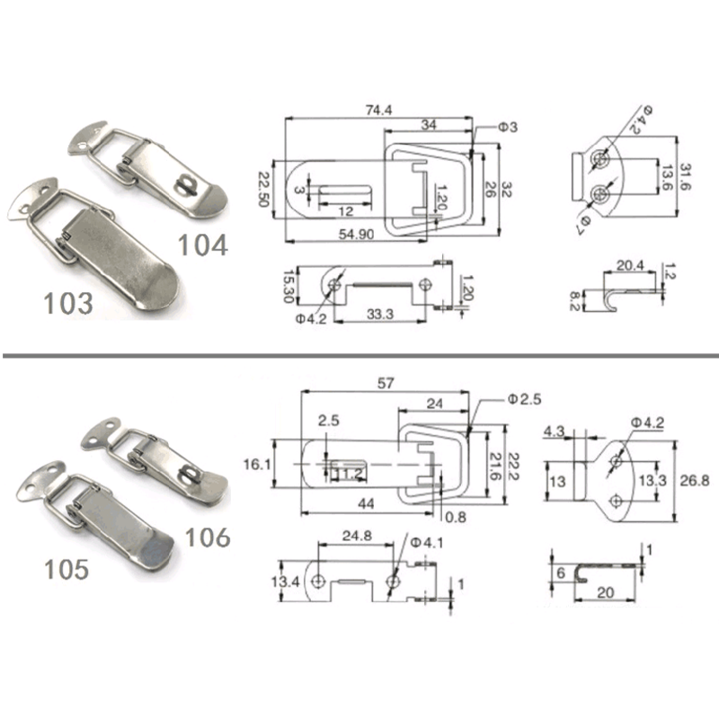 Stainless Steel Spring Buckles, Heavy Metal Buckles Accessories Metal Buckles Duck-Billed Bag