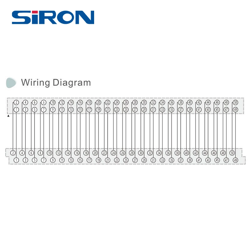 Siron T064 Universal DIN Rail 50 Pin Terminal Block Module for Servo Motor and Servo Drive Module Breakout Board