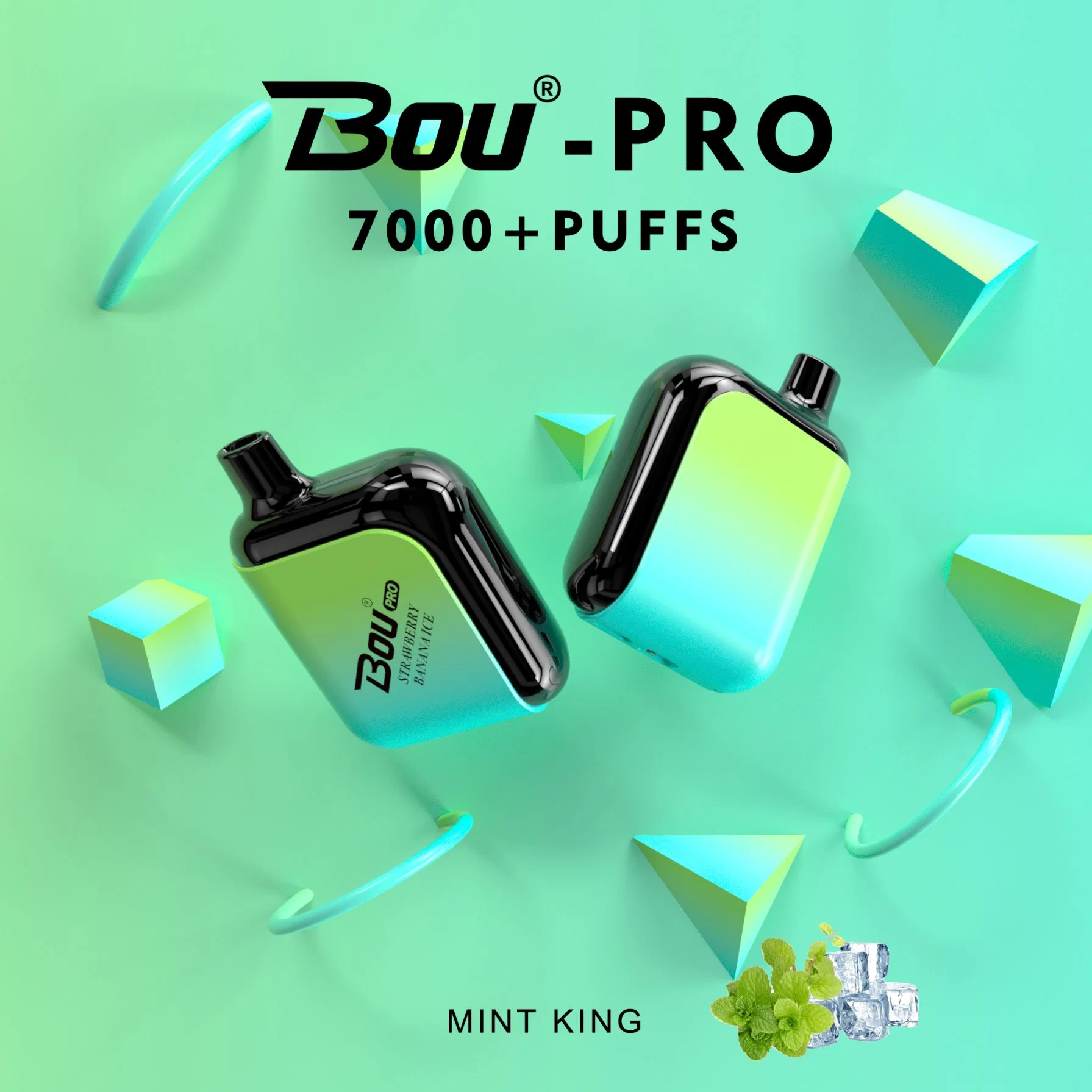 Pape portátil Bou PRO 7000 puff 5% nicotina 13 Aromas 650 mAh tipo C Rechagebele