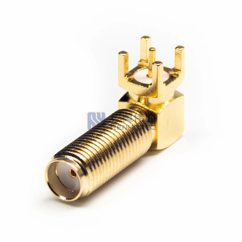 Female Right Angle PCB Mount RF SMA Connector