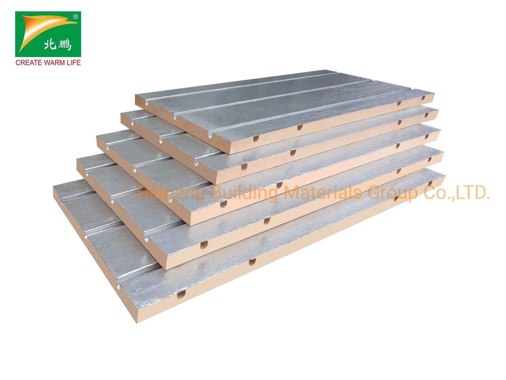 Radiant Floor Hydronic Heating System Foam Board with Aluminum Foil Polystyrene EPS/XPS Thermal Insulation Panel