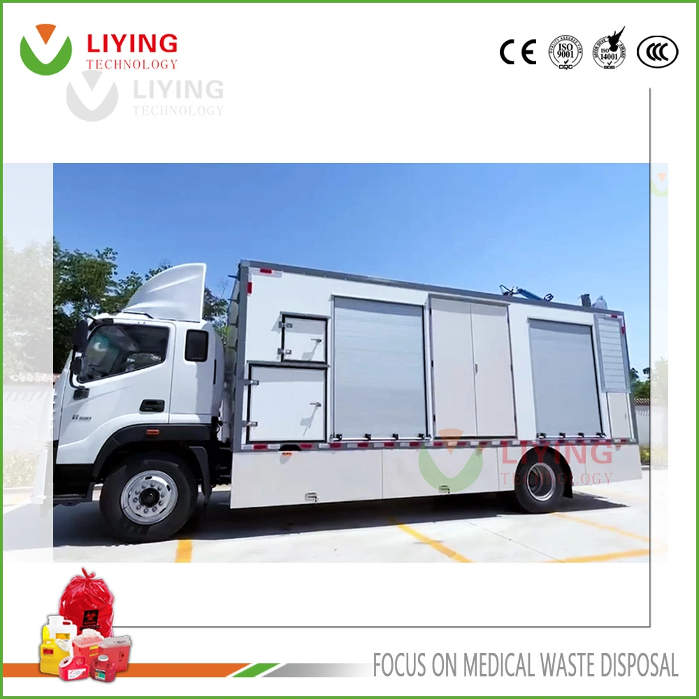 Mobile Biohazard Medical Waste Industrial Clinic on-Site Microwave Steam Processing System