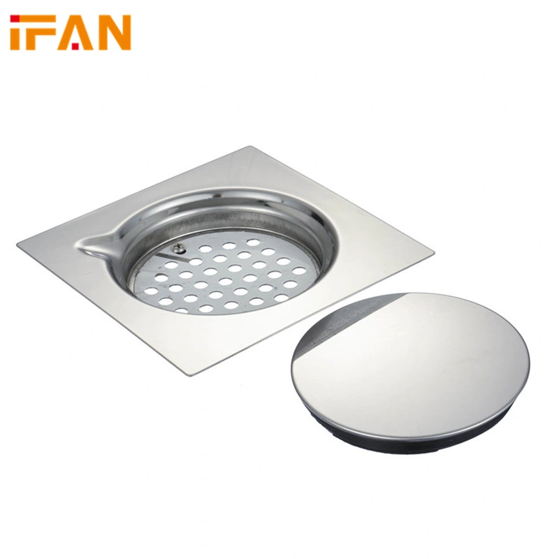 Ifan Square Floor Drain 15-20cm Stainless Steel Bathroom Floor Drain