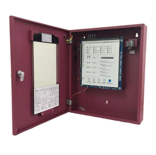 Good Quality High Sensitivity Conventional Fire Alarm Control Panel in Red