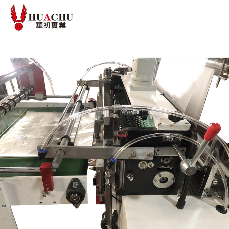 High Speed Polythene Biodegradable Plastic PE Packaging T Shirt Pipe Bag Making Machine Plastic Film Folding Machine