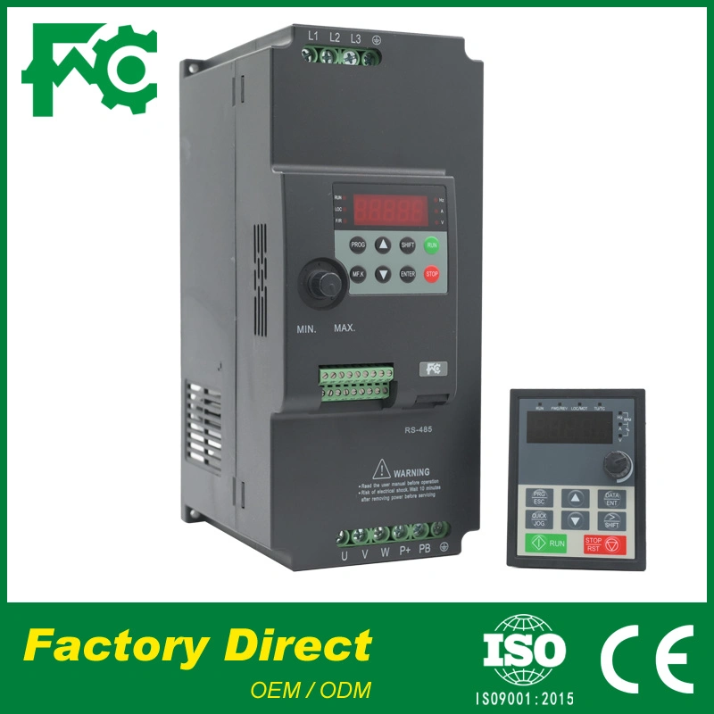 China FC100e 220V 380V 5,5kW 7,5kW AC Drive para motor Control de velocidad