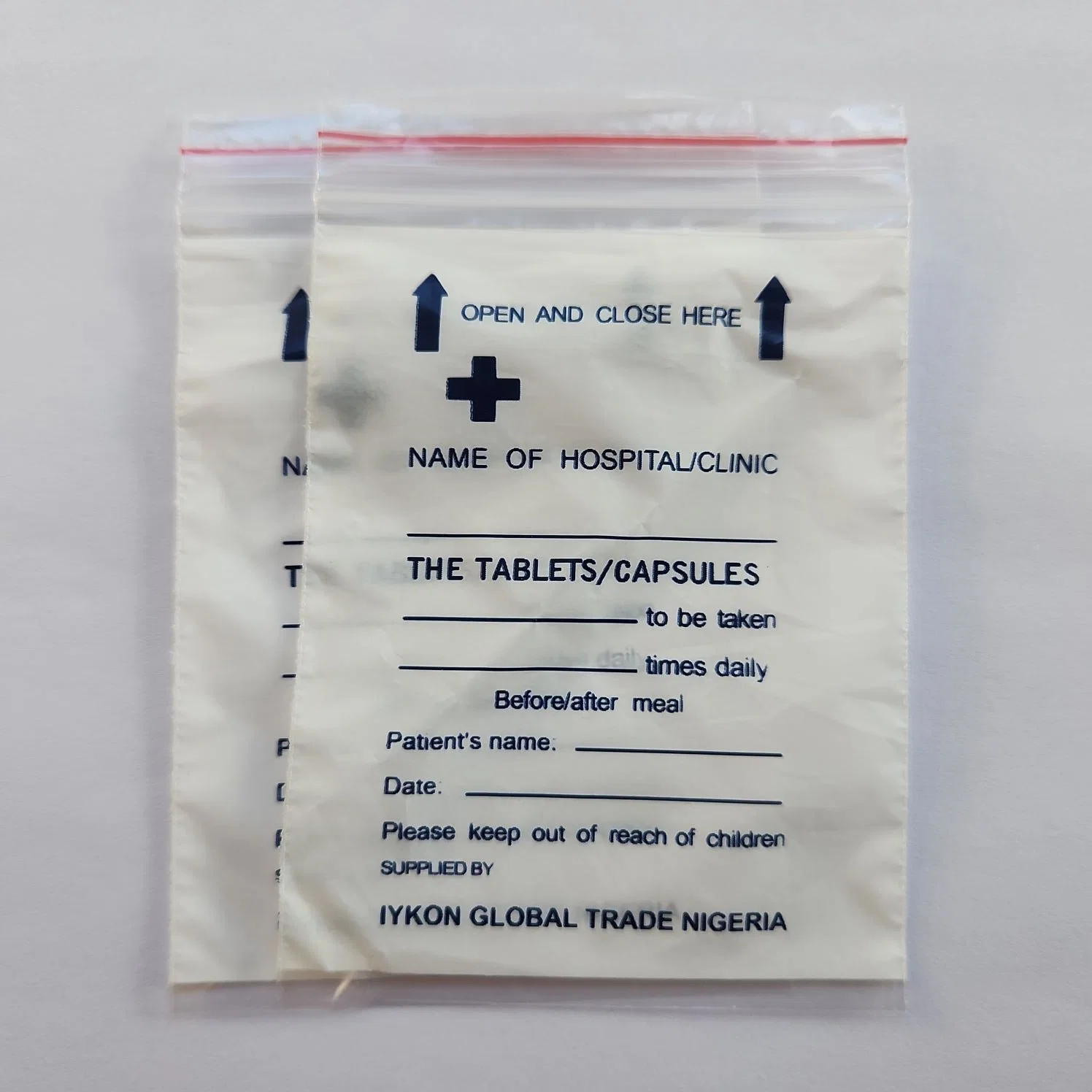 Medicamentos Envelope Medicines sacos Ziplock