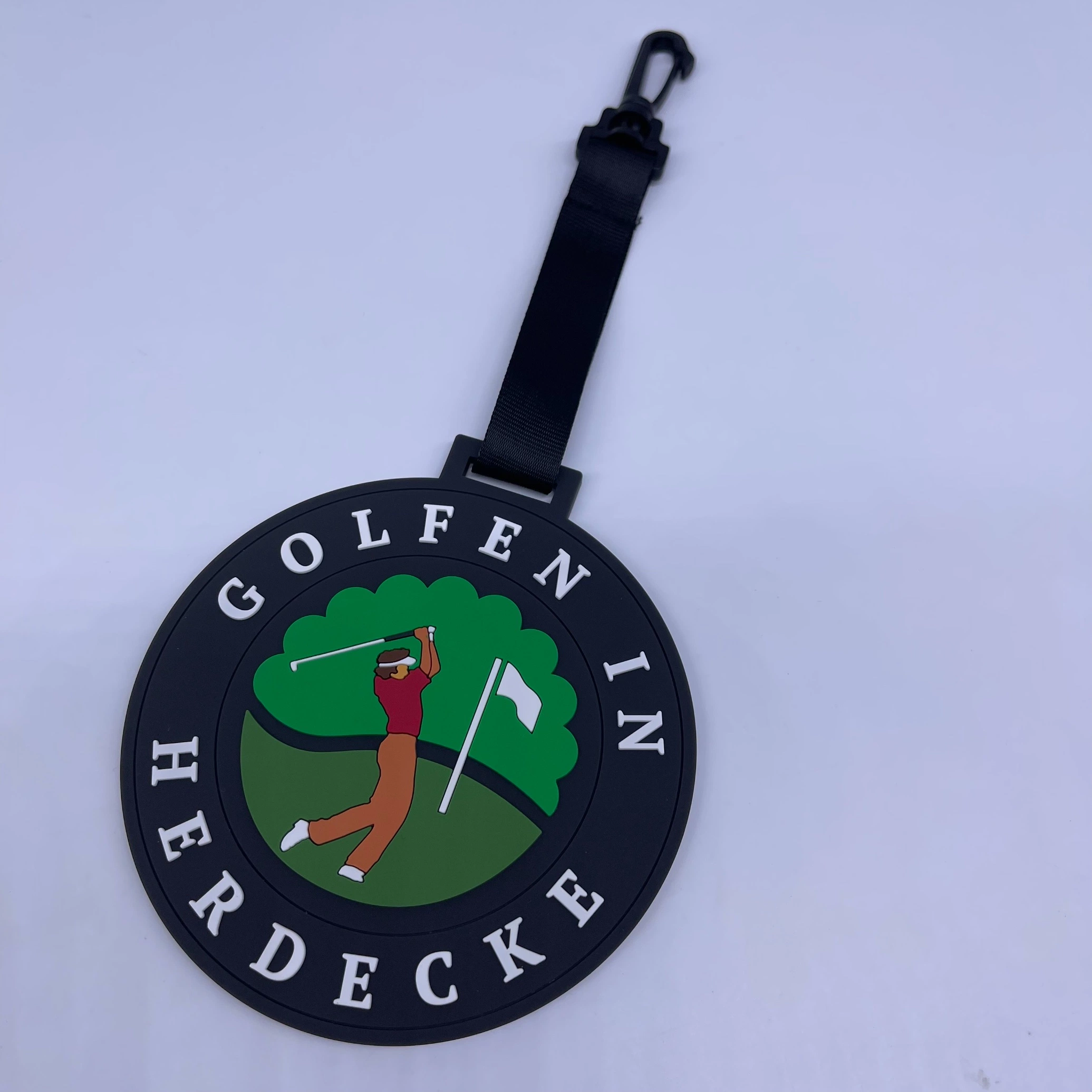 Customized Design Promotion Gift Soft PVC Baggage Polymer Bag Tag for Golf Club