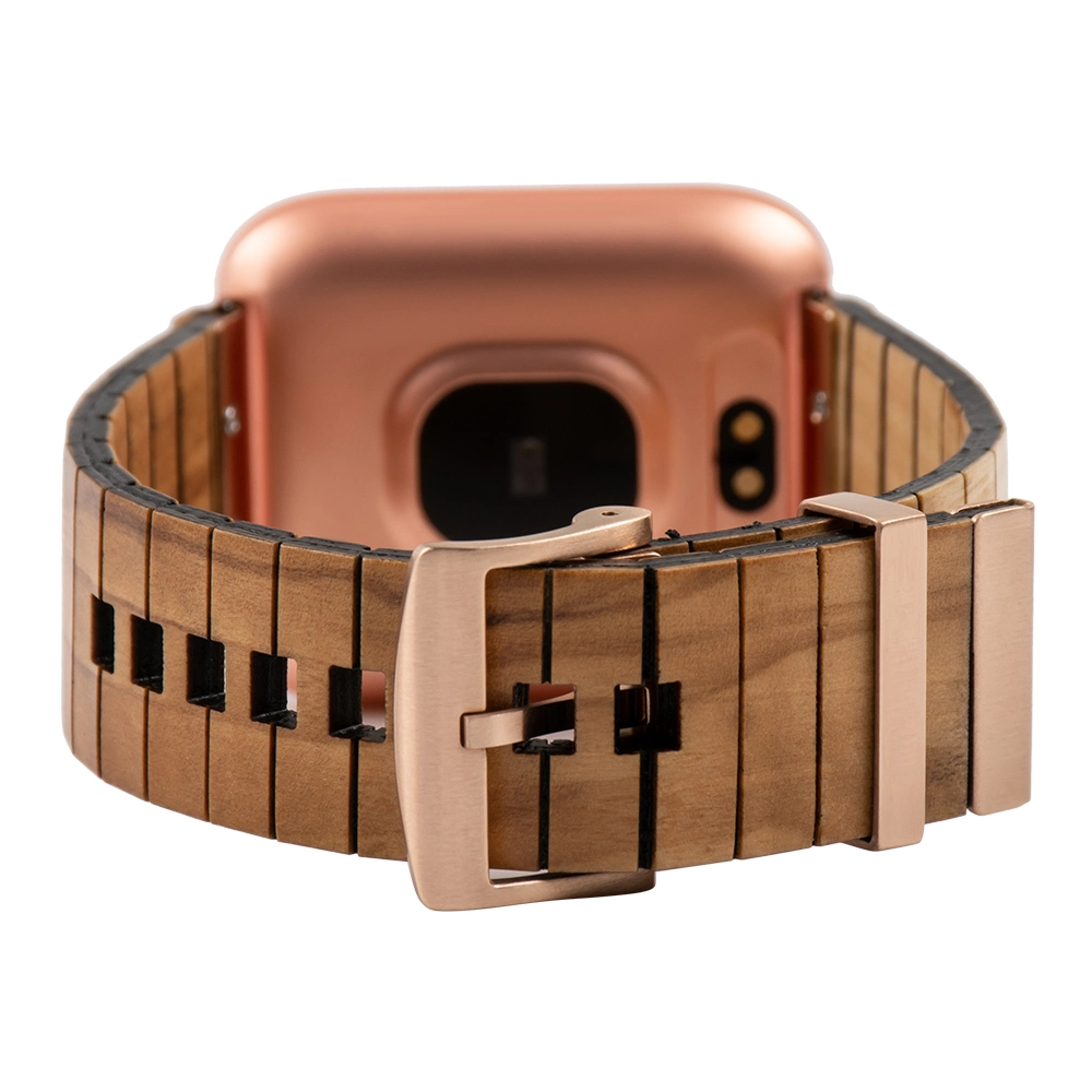 Montre intelligente en ligne Reloj Smart Watch 2023 avec bracelet en bois, Smartwatch Android à bas prix.