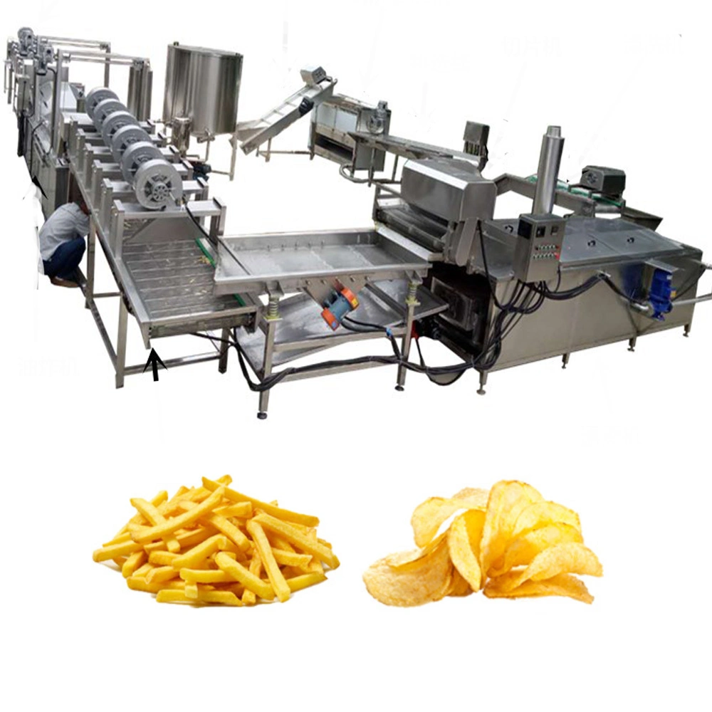 Pequeño totalmente automático pone patatas fritas máquina de congelación fresca Escala de la línea de producción de patatas fritas de la máquina de las patatas