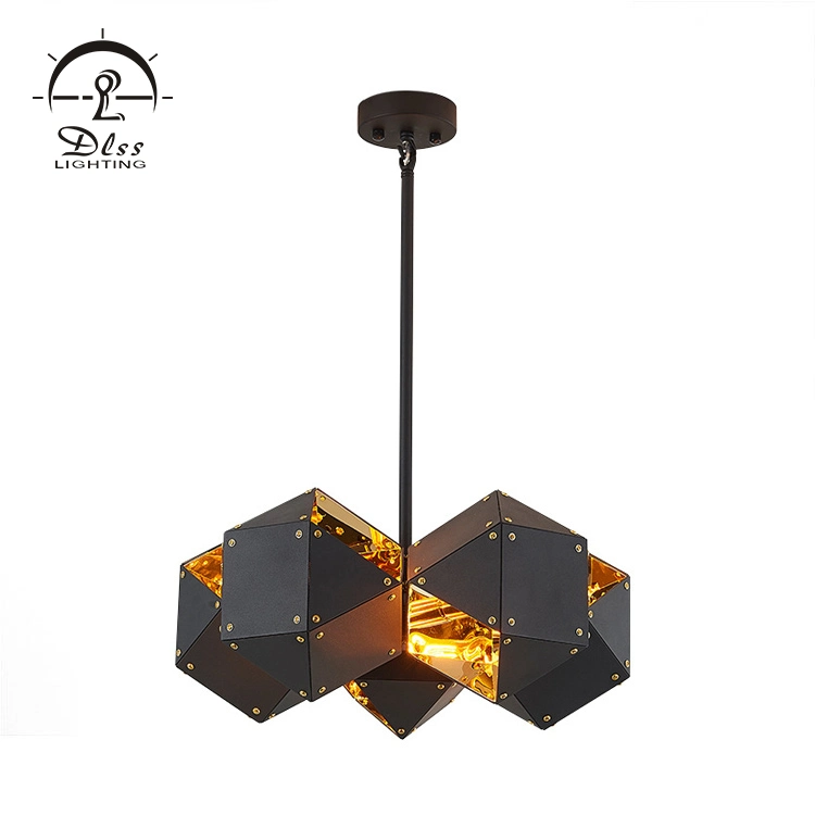 Black&Gold Cubic Modern Chandelier for Decoration Pendant Light