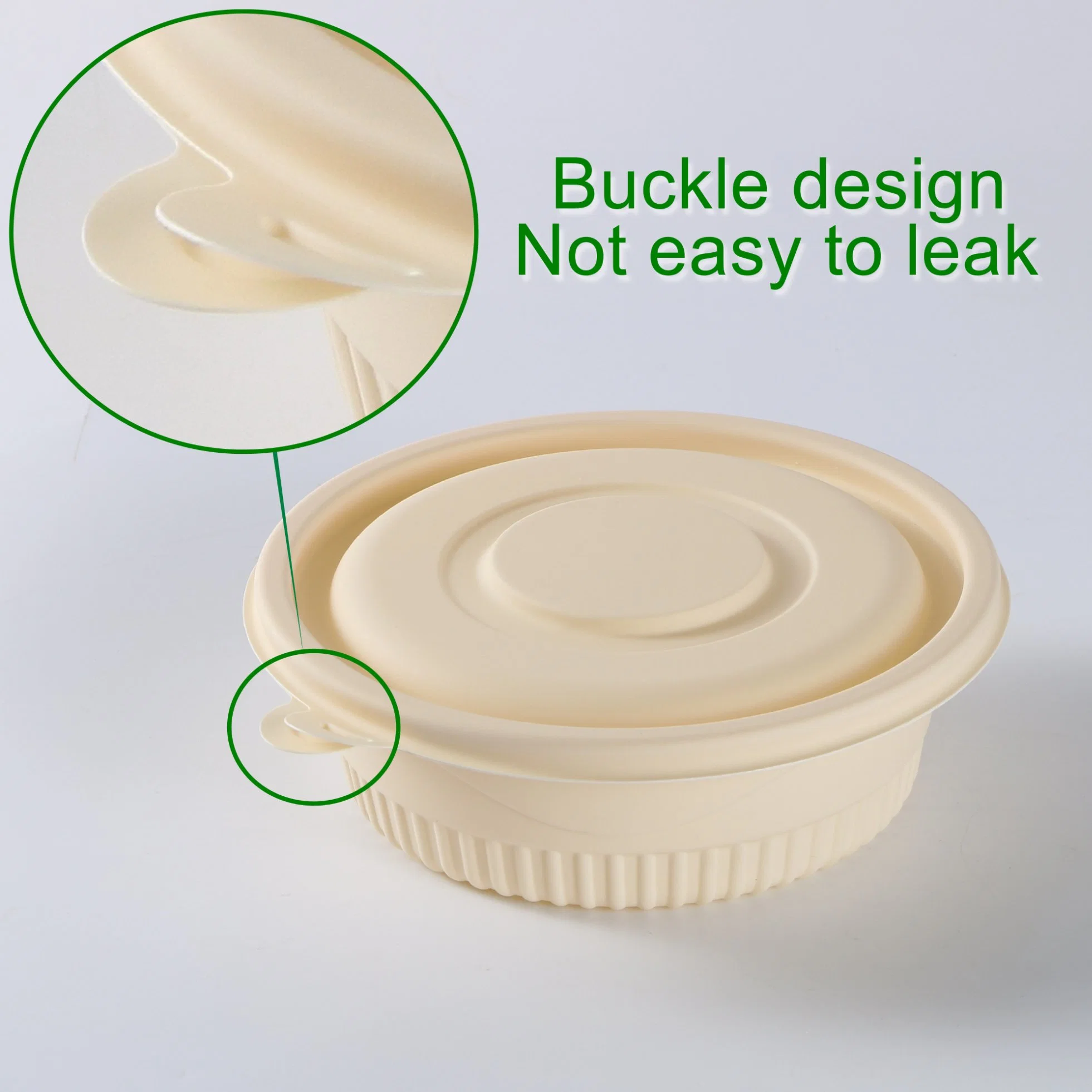 Disposable Cornstarch Food Containers Lunch Box Can Be Biodagradabled