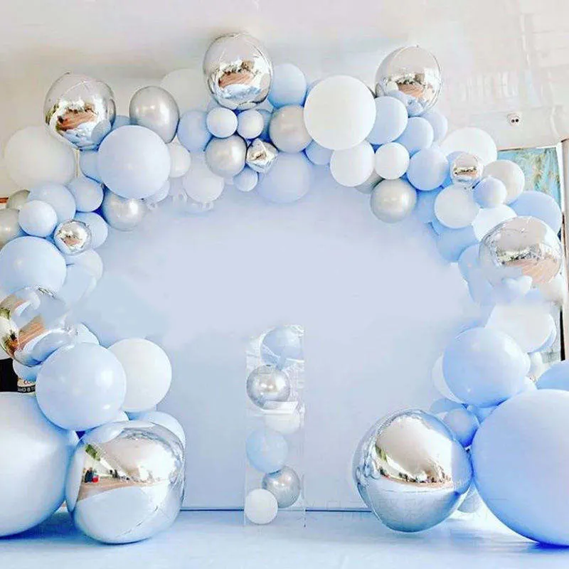 Multi Size Macarons Blue Balloon Arch Kit Birthday Party Theme Party Decoration Balloon