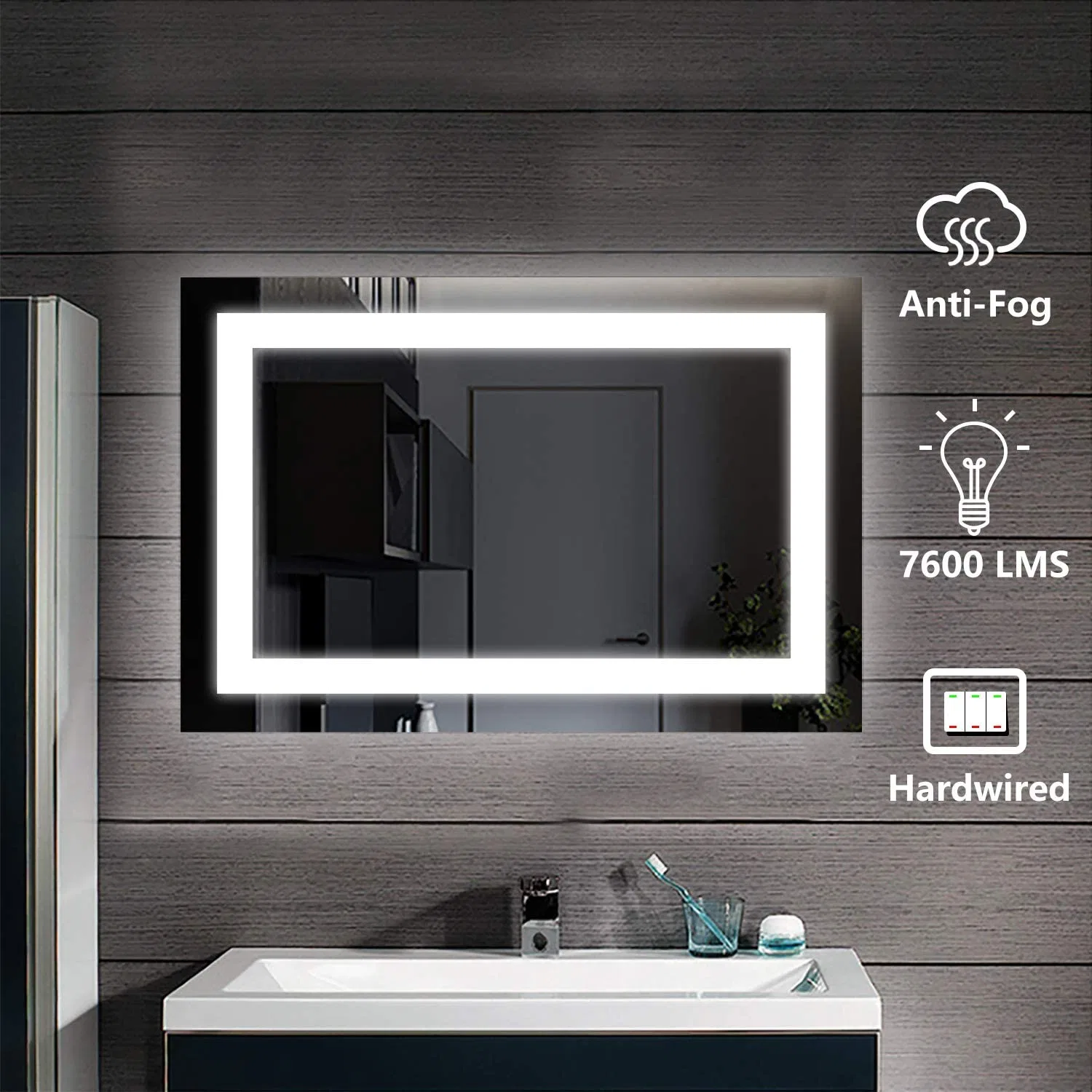 На заводе стены интерьер декор салон мебели в косметическом Smart туалетный столик в ванной комнате подсветкой светится индикатор с подсветкой зеркала с подсветкой антиобледенитель Bluetooth