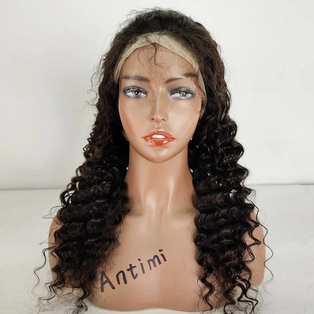 Cheap Factory Wholesale/Supplier 100 Raw Human Hair Vendors Natural Deep Wave 360 Full Lace Wigs for Black Women