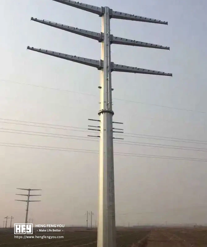 High quality/High cost performance  Power Transmission Tower Pole Electrical Steel Tubular Towe