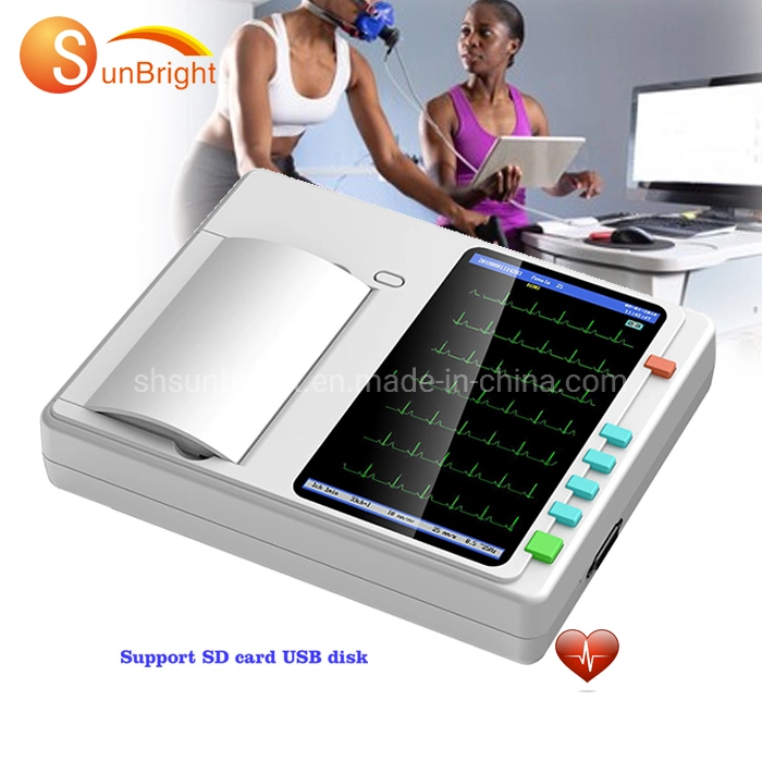 Fabricante de ECG de 3 canales Sol-7031 Electrocardiógrafo portátil máquina de ECG