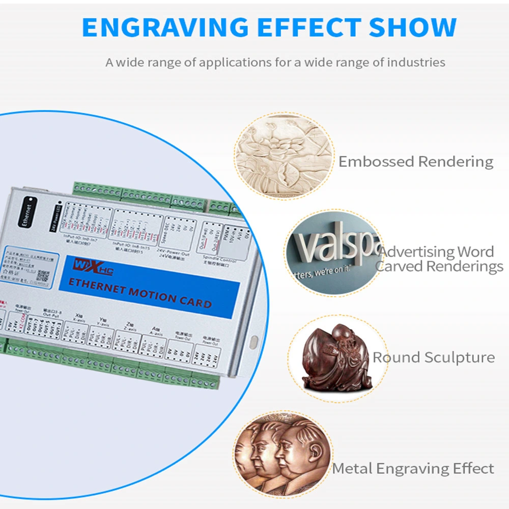 Xhc Mach3 controlador CNC 6axis Tarjeta de Control de Movimiento de Puerto Ethernet MK6-et