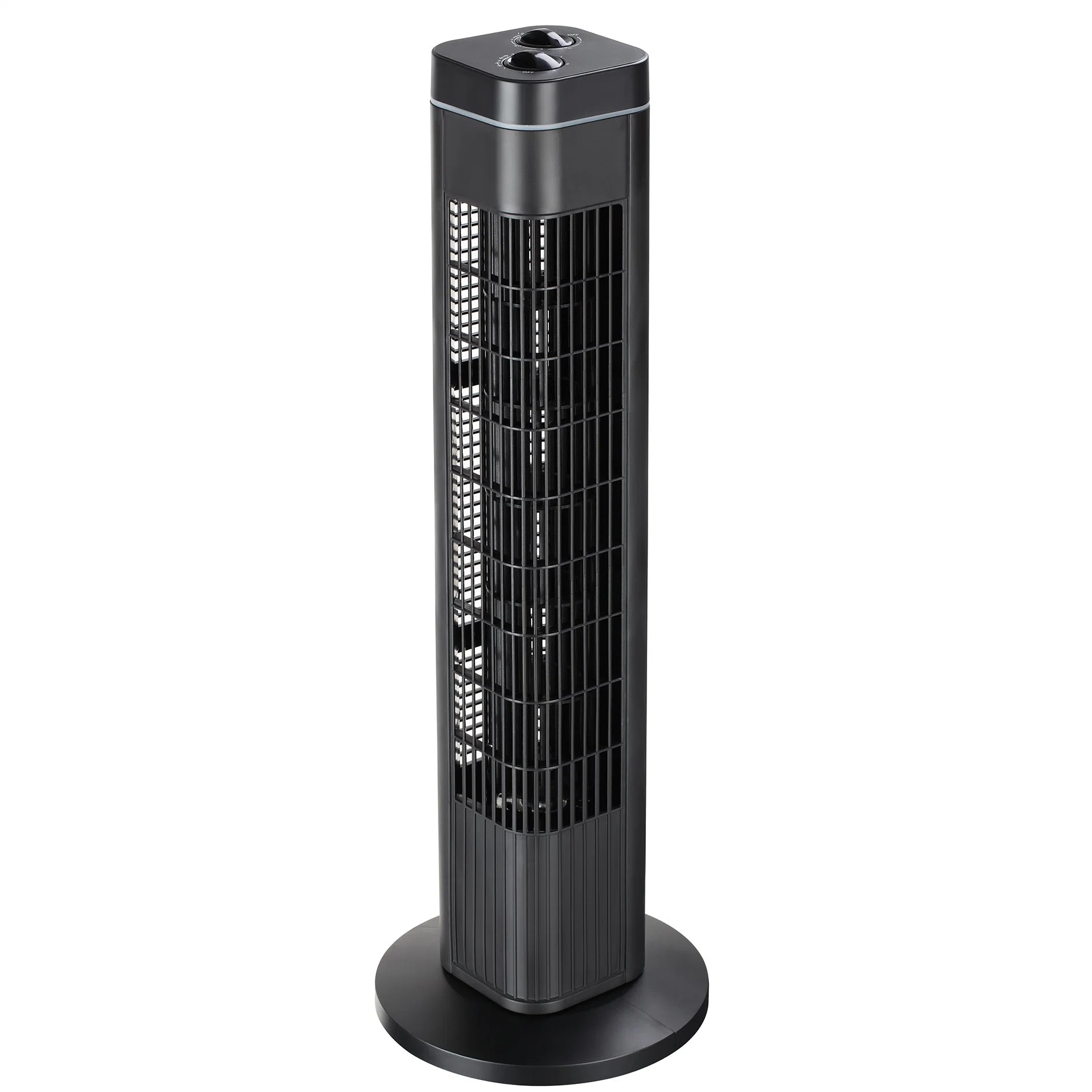 29 Inch Plastic Square Tower Fan with Double Switch 2 Hours Timer