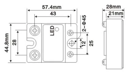 100A DC/AC моно этапа Твердотельные реле SSR реле