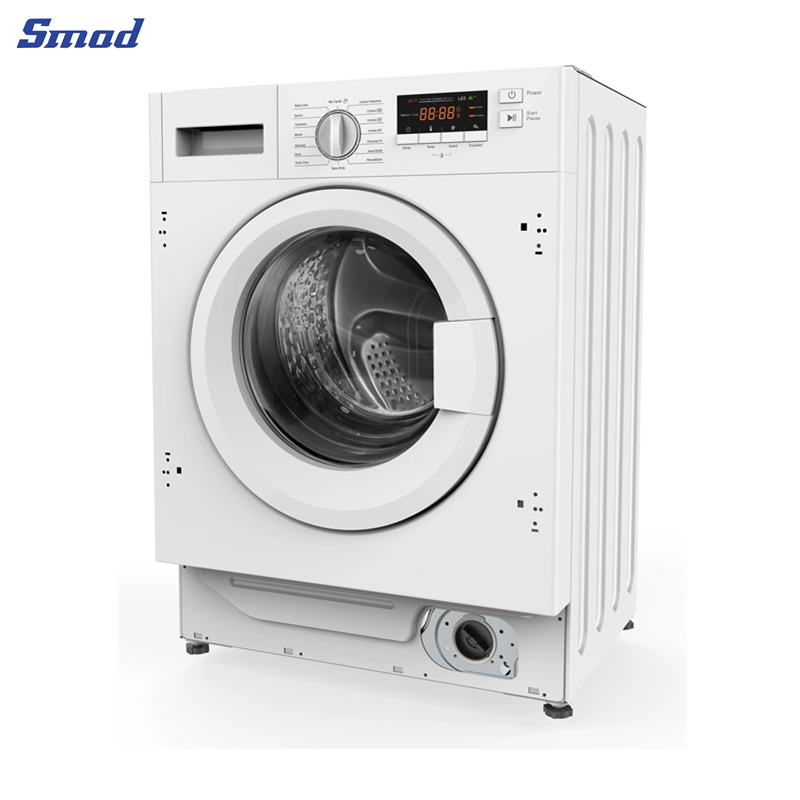 220V White Color Built-in Front Loading Washing Machine for House