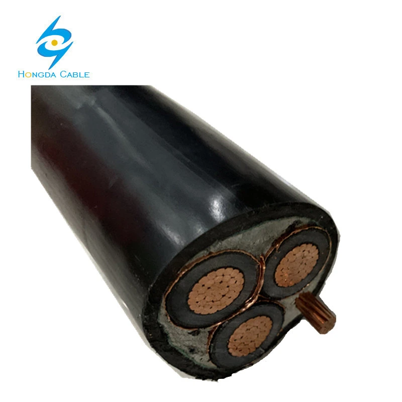 15kv Rated Cable Shielded Non-Armored Mv 105 Mv 90 3 Conductor Stranded Copper 1/0 AWG with Grounding Wire