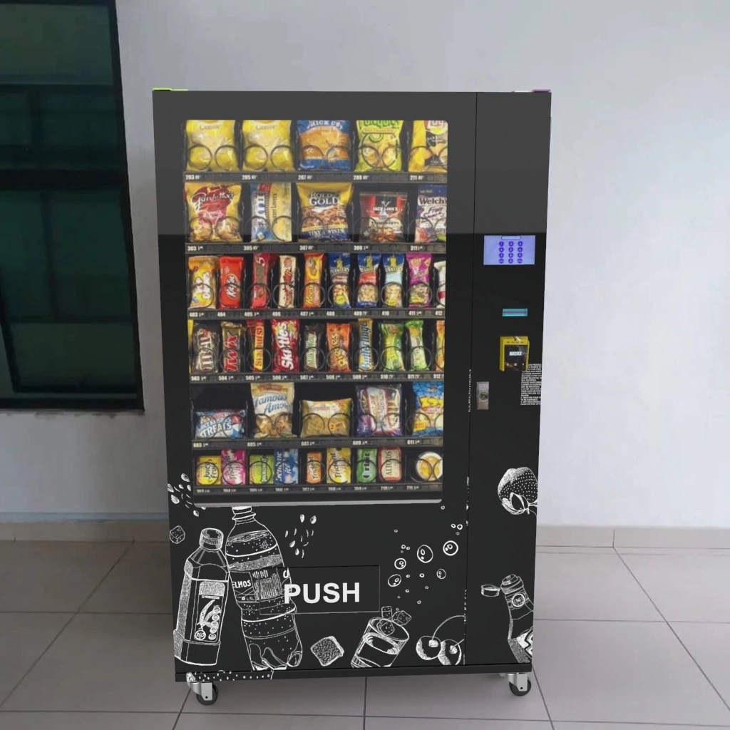 Máquina de venda automática com sistema de refrigeração para lanche alimentar bebida fria de bebidas refrigerantes