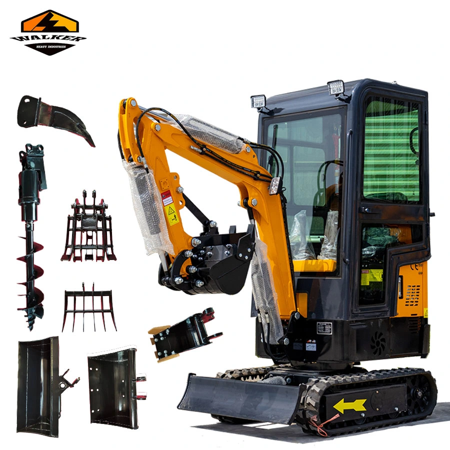 Wk10 China Venta caliente mini excavadora sobre orugas con pluma de la función de giro lateral tipo hogar agrícola Mini Excavadora en venta