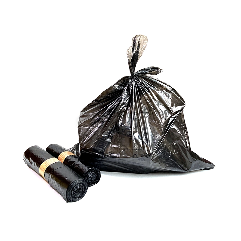 Custom Plastic PE 55-60 Gallon Contractor Rubbish Trash Bags Cross Tie 3.0 Mil, Large Black Cross Tie Heavy Duty Garbage Bags