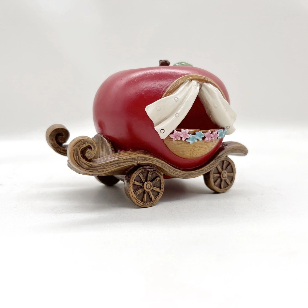 Miniature Apple Carriage Fairy Garden DIY Kits Resin Factory Direct Supply