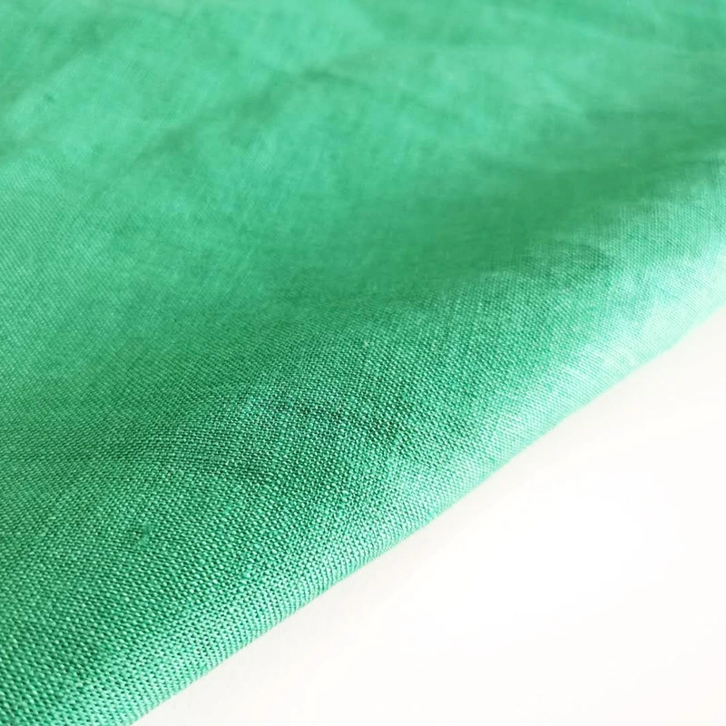 Linen Fabrics 14*14 Woven Fabric for Mens Piece Dyed Solid Style Gots Certified Organic Linen Cloth