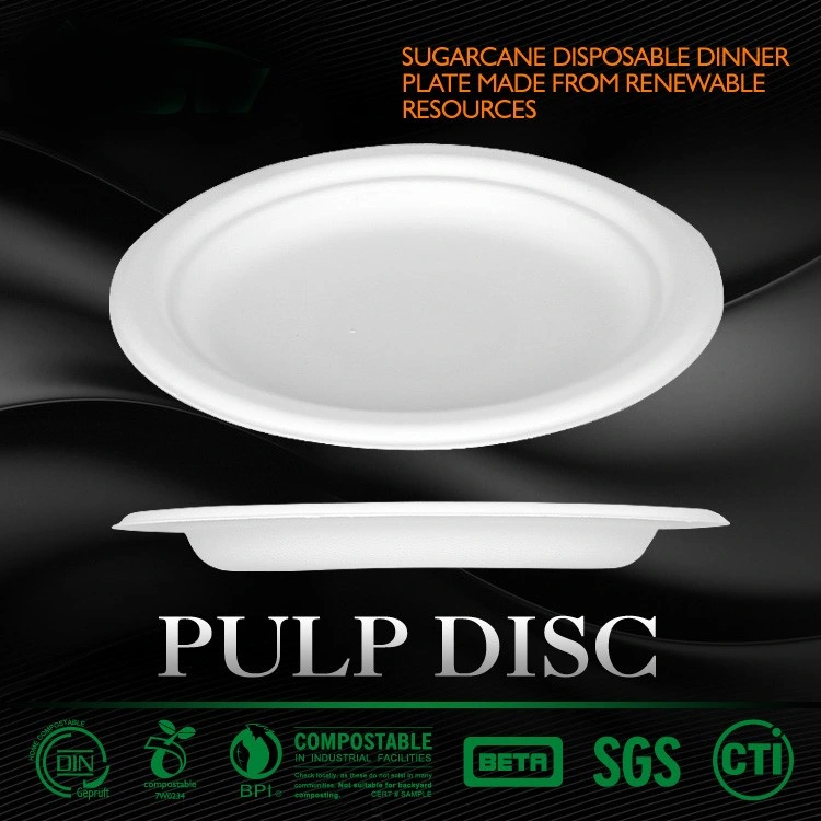 100% Environment-Friendly Biodegradable Plate Sugarcane Bagasse