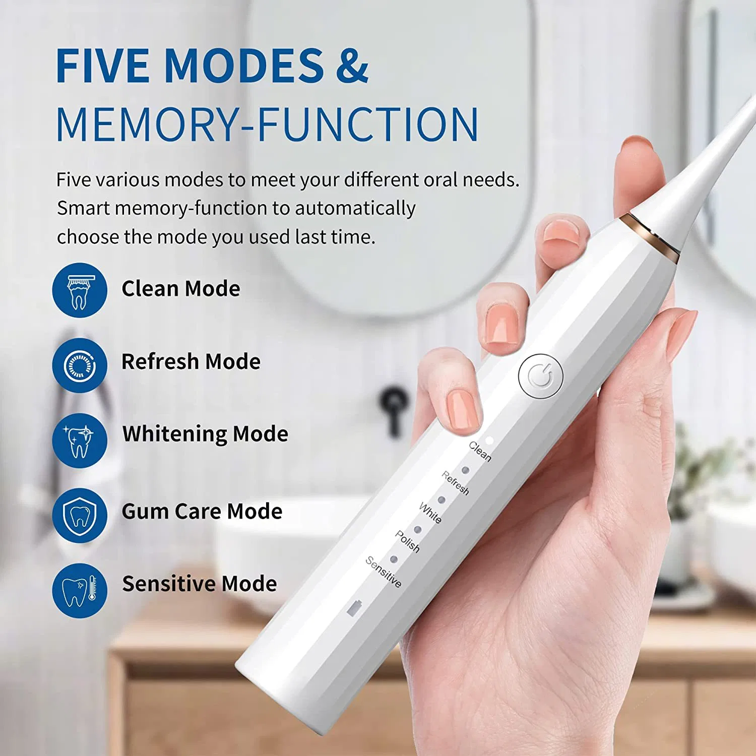 Wireless Teeth Whitening Toothbrush Smart Adult OEM LED Sonic Electric Toothbrush