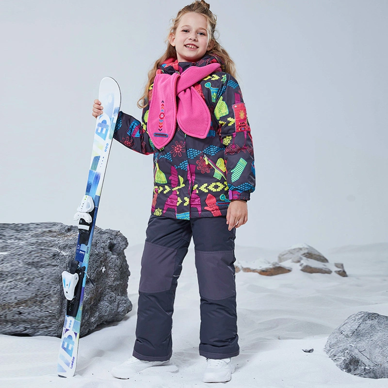 Free Sample Kids Waterproof Ski Jacket and Pants Windproof Drop Shipping