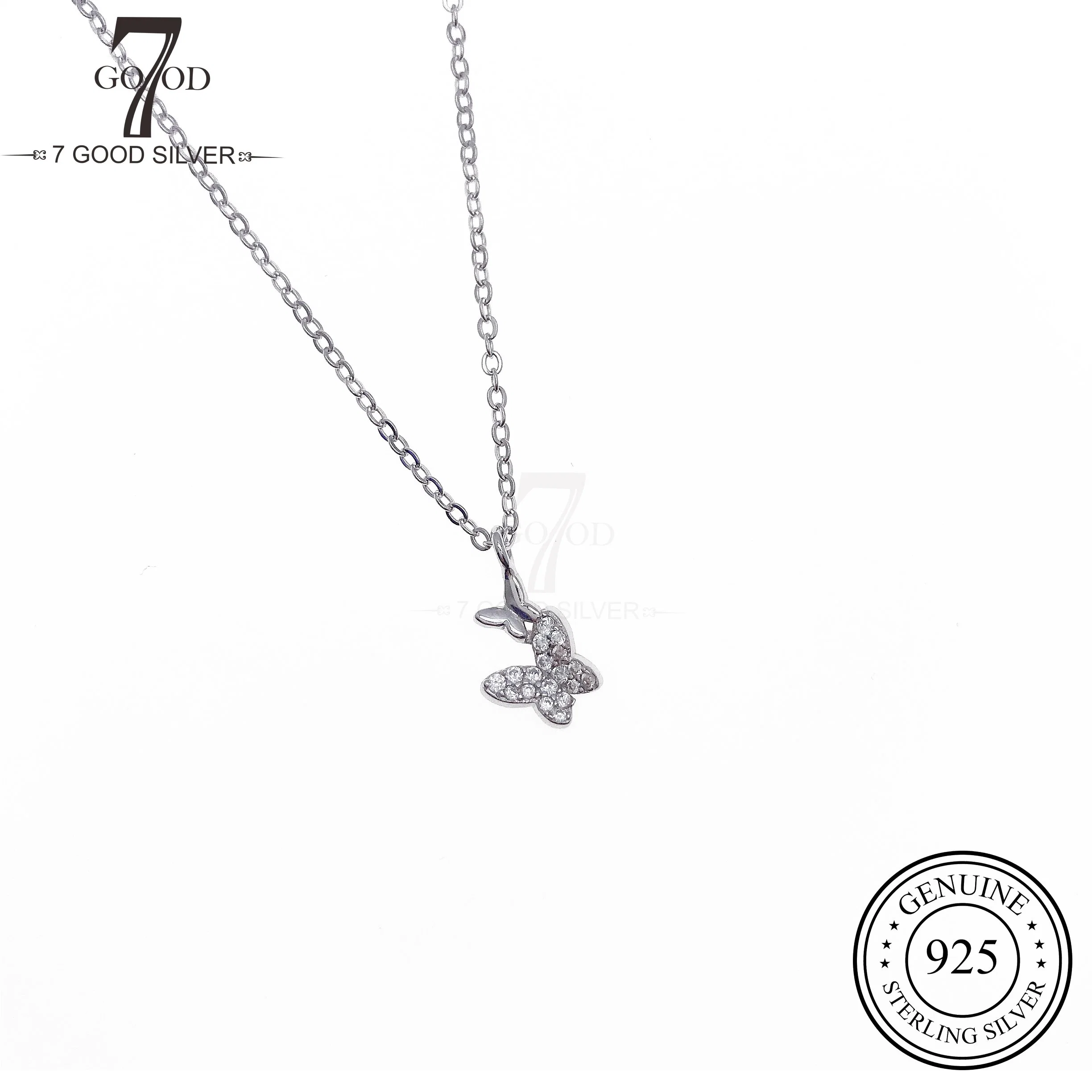 OEM Custom Fashion 925 Silver Jewelry Necklace with Butterfly Charm