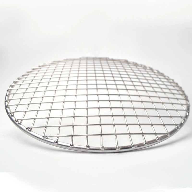 Circular Acero inoxidable Barbacoa Net 304 material malla tejido superficie Talla 16,5cm