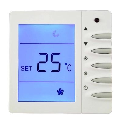 Thermostat im klassischen Design mit Heiz- und Kühlgebläsefunktion