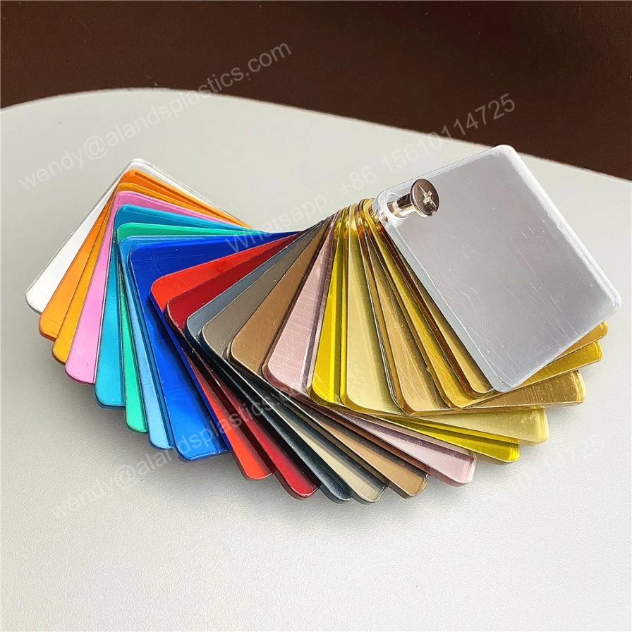 Couleur feuille de plastique PMMA Miroir miroir Miroir acrylique feuille de plastique pour la décoration