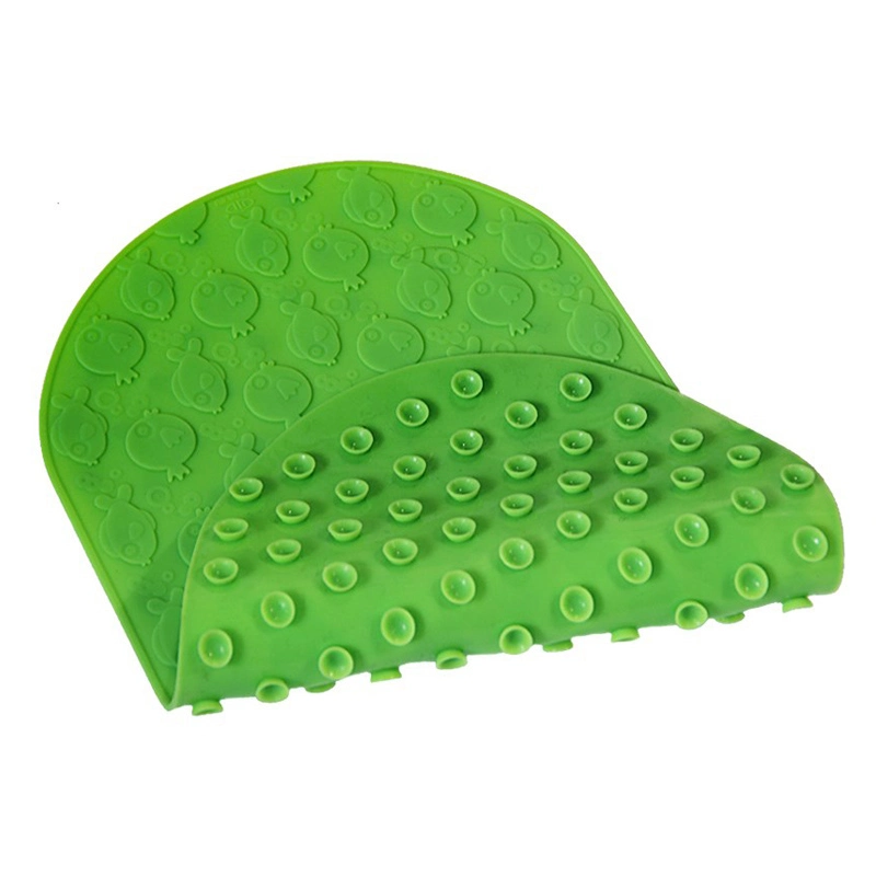 BPA Free Silicone Bathtub Bathroom Shower Floor Mat with Strong Suction Cups Drain Holes